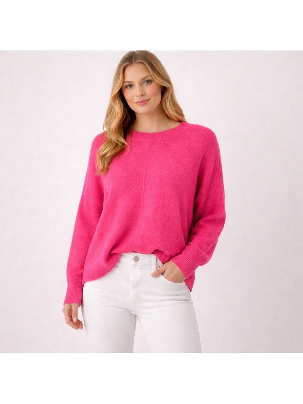 Vince Camuto Hot Pink Cozy Knit Sweater